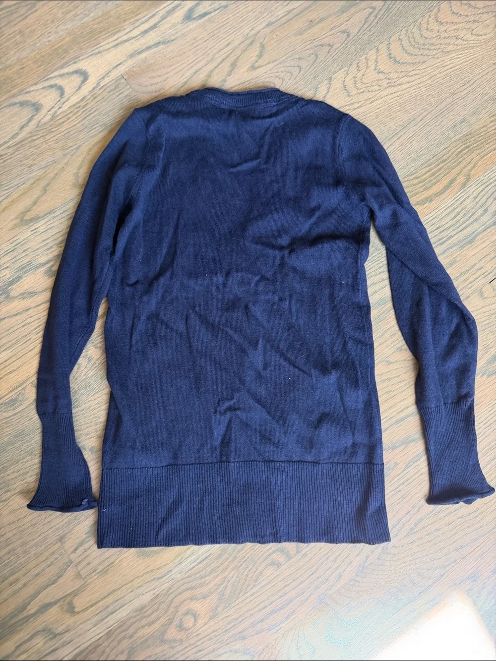 GAP Navy Blue Button-Up Cardigan with Front Pockets